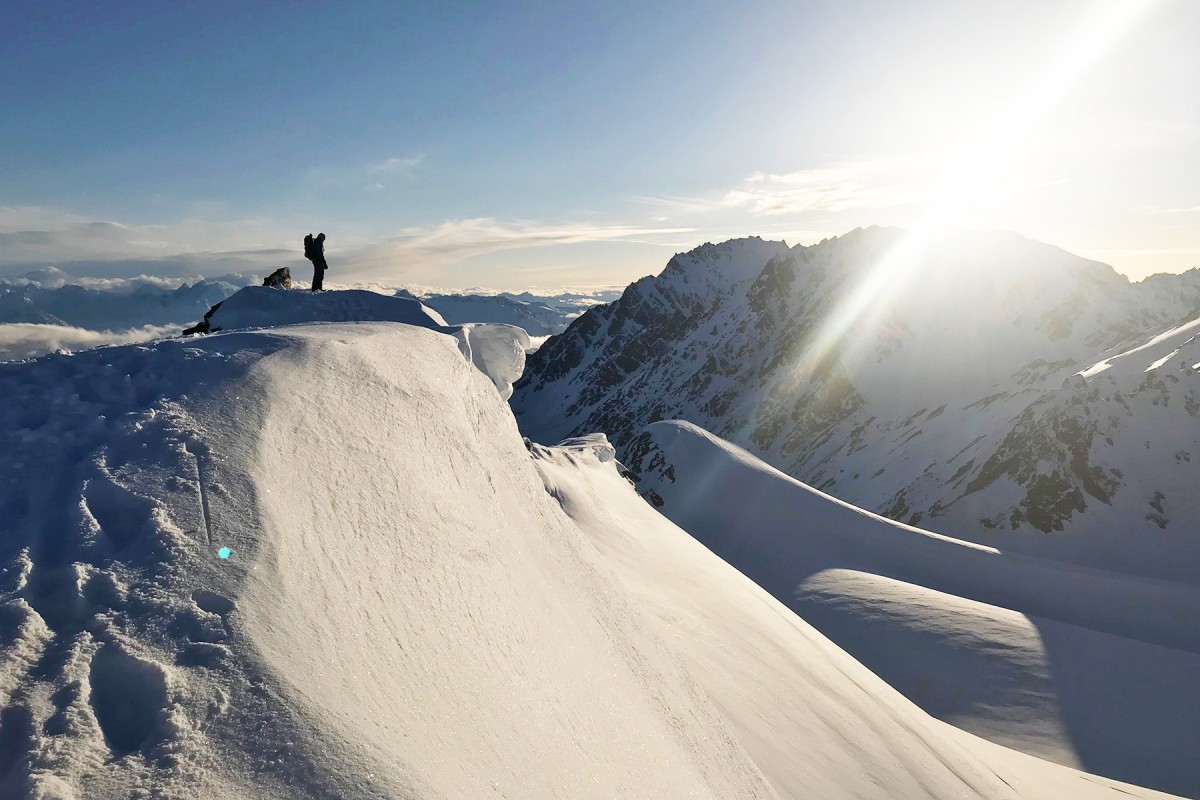 Taking in the views while out in the backcountry out of Valdez.