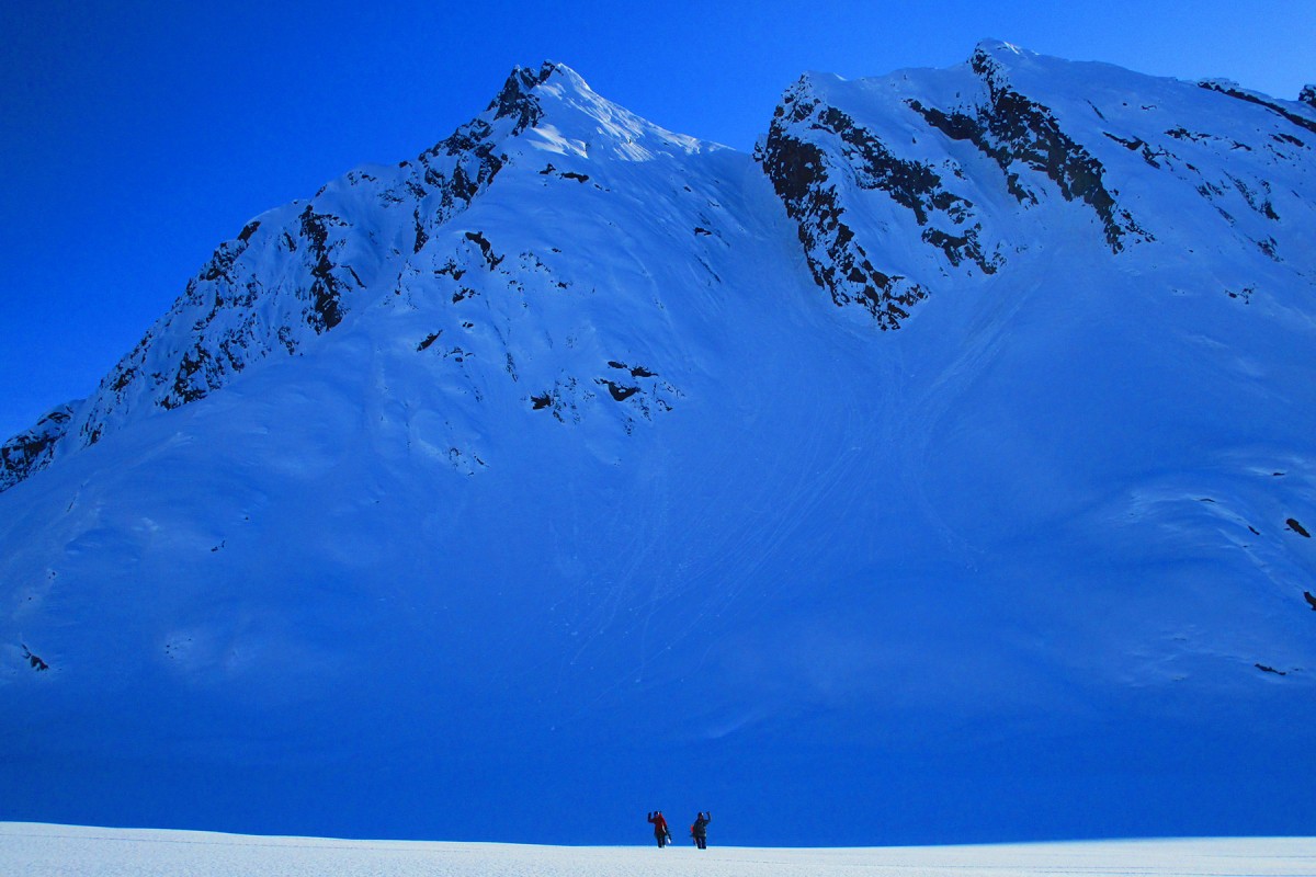 Here He Comes has big runs and lots of vertical for anyone looking to do a glacier ski camp out of Valdez.