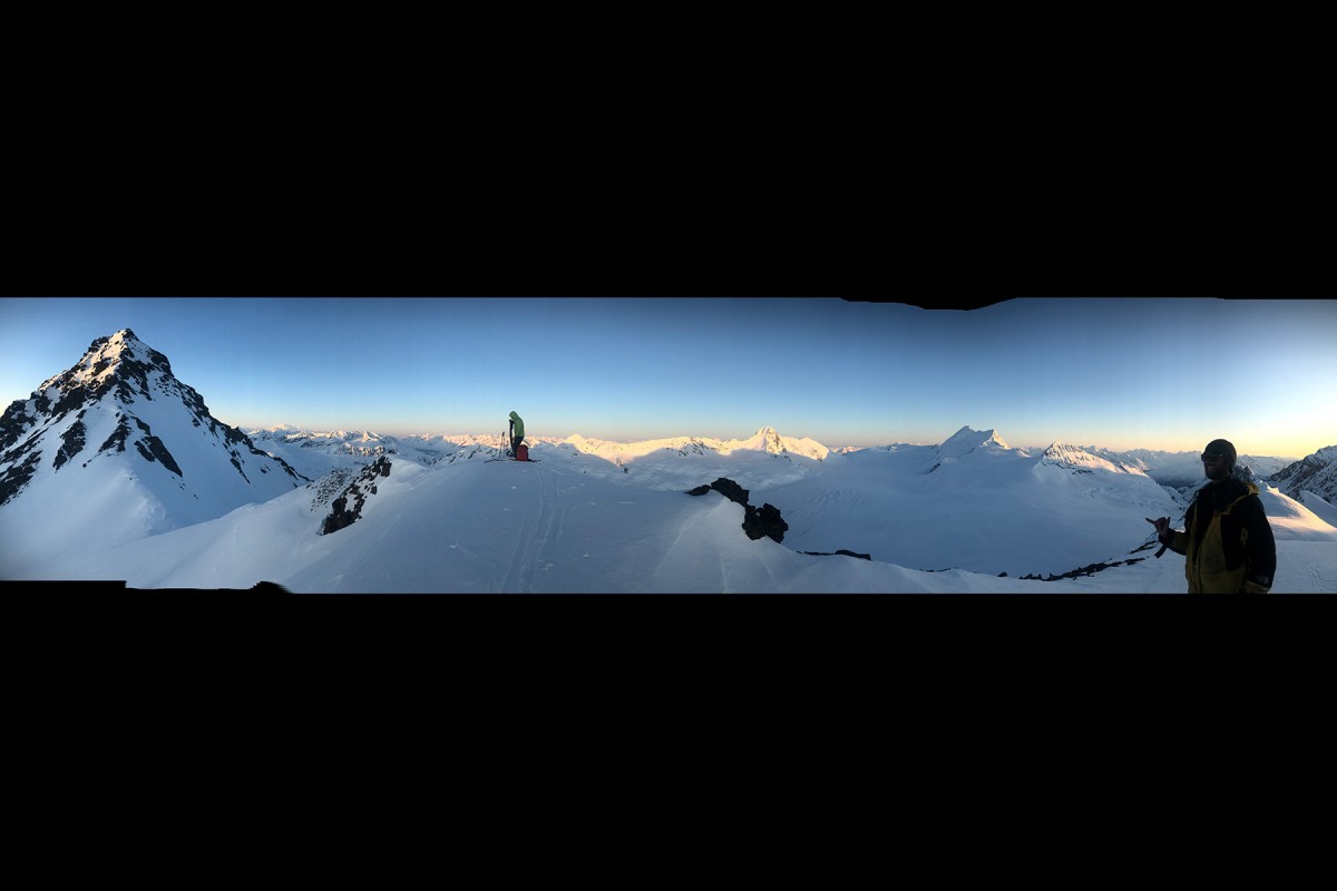 Turkey Zone glacier ski camp zone in the Chugach Mountains.