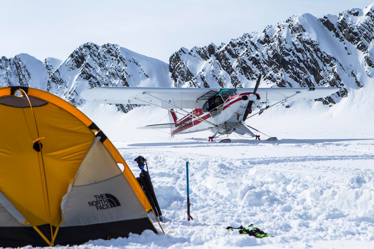 Glacier ski camp in The Books, outside Valdez, Alaska.