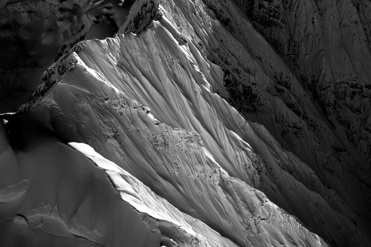 Alaska backcountry glacier ski camps outside of Valdez in the Chugach Mountains.