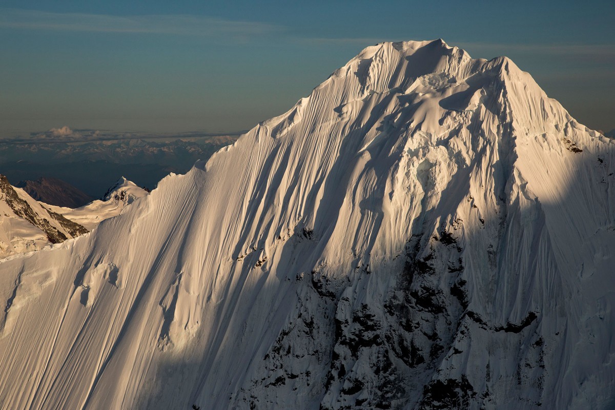 Mt. Kimball is illuminated with the last light of the day paints its peak.