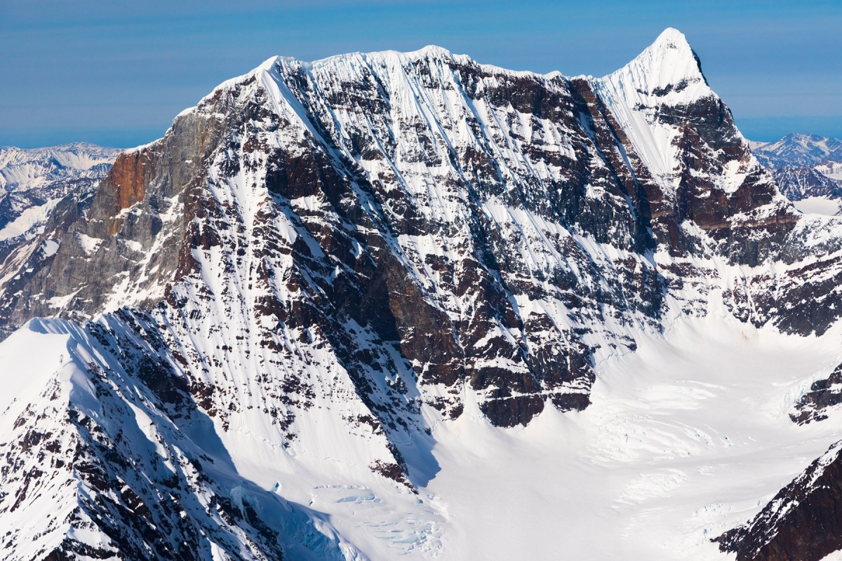 A closer look at the south face of Mt. Deborah