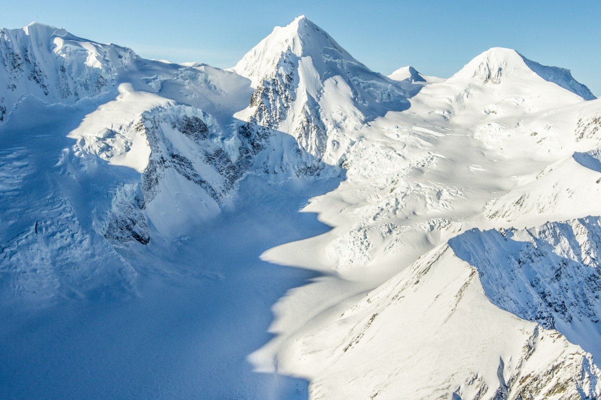 Mt. Kimball in the eastern Alaska Range is one of the most popular mountaineering peaks in the section of the range.