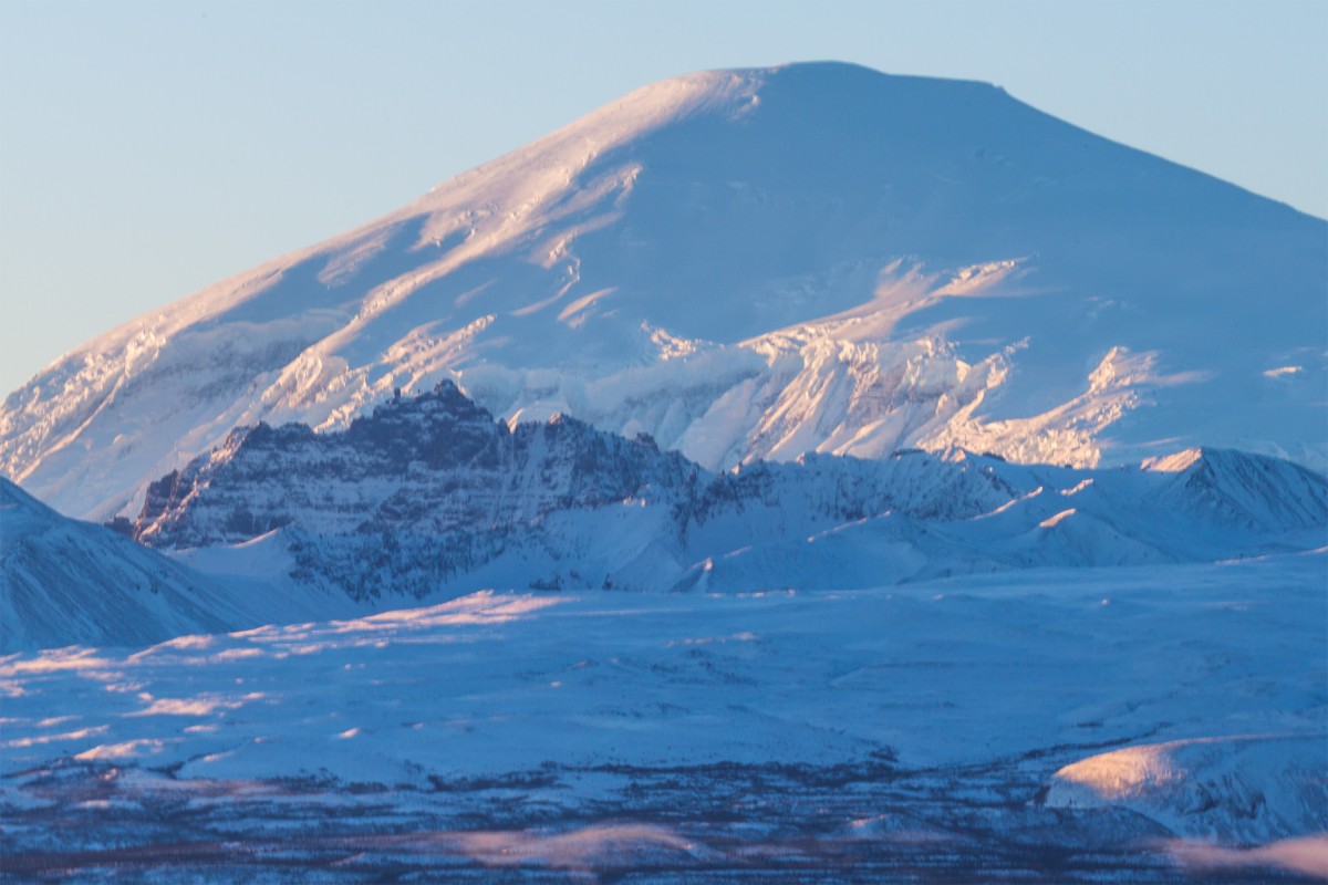 Mt. Sanford one of the best mountaineering peaks in the Wrangell-St. Elias National Park.