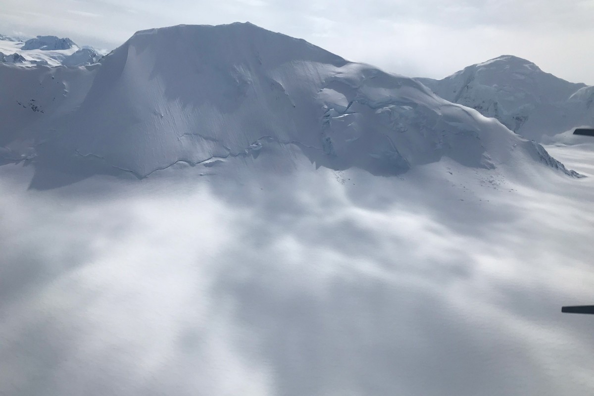 Nelchina Glacier ski camp zone in the Chugach