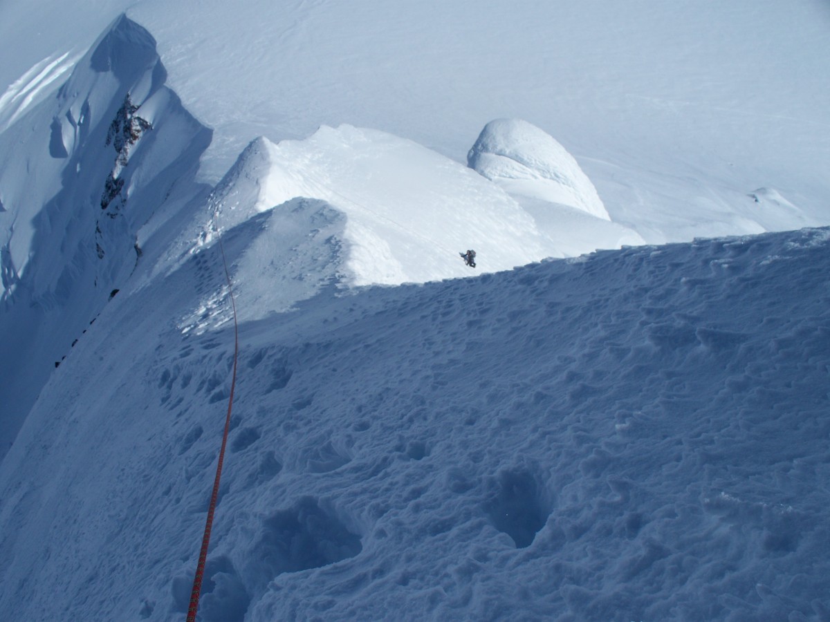 Climbing up along the ridge of Regal Mountain