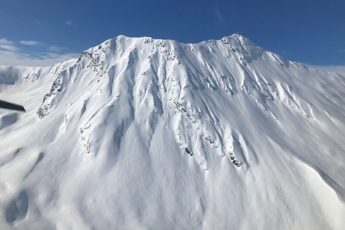 Rhett Face big open runs for lots of line making. Alaska glacier ski camps at their best.