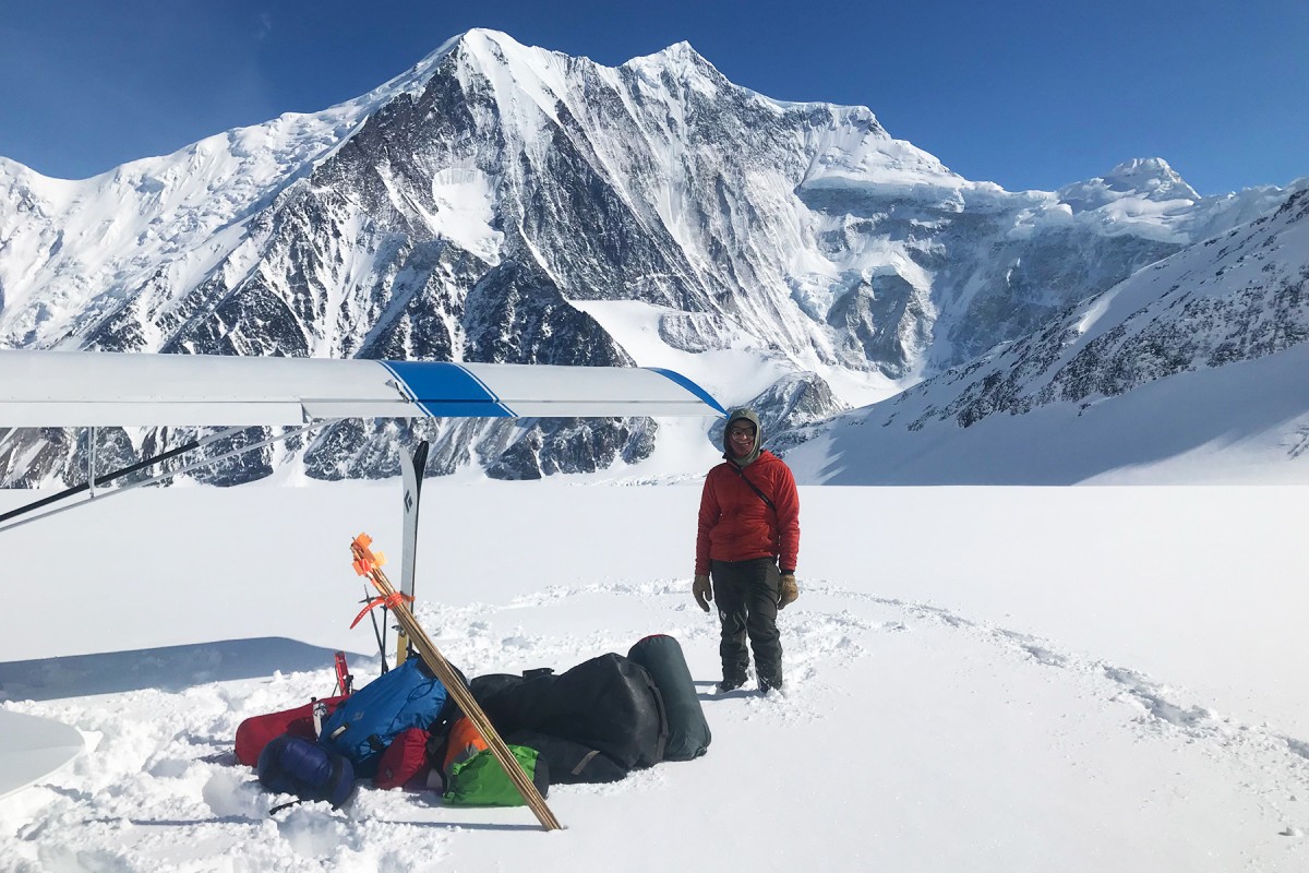 Got the skis and gear unloaded to do some mountaineering on Mt. Hayes