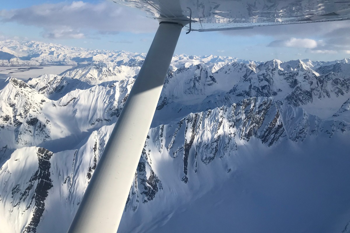 Tasnuna Pockets glacier ski camp in the Chugach Mountains.