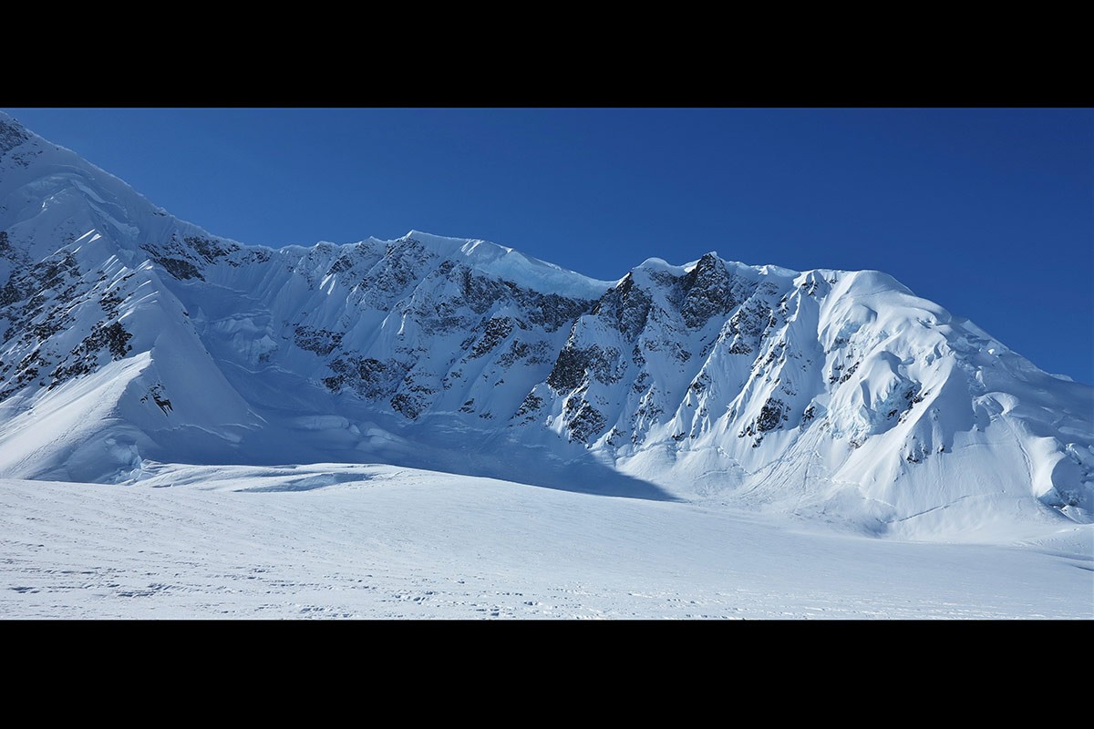 Skiing area on Valdez Glacier, great place for ski camps in the UV zone. Bring the sun screen.