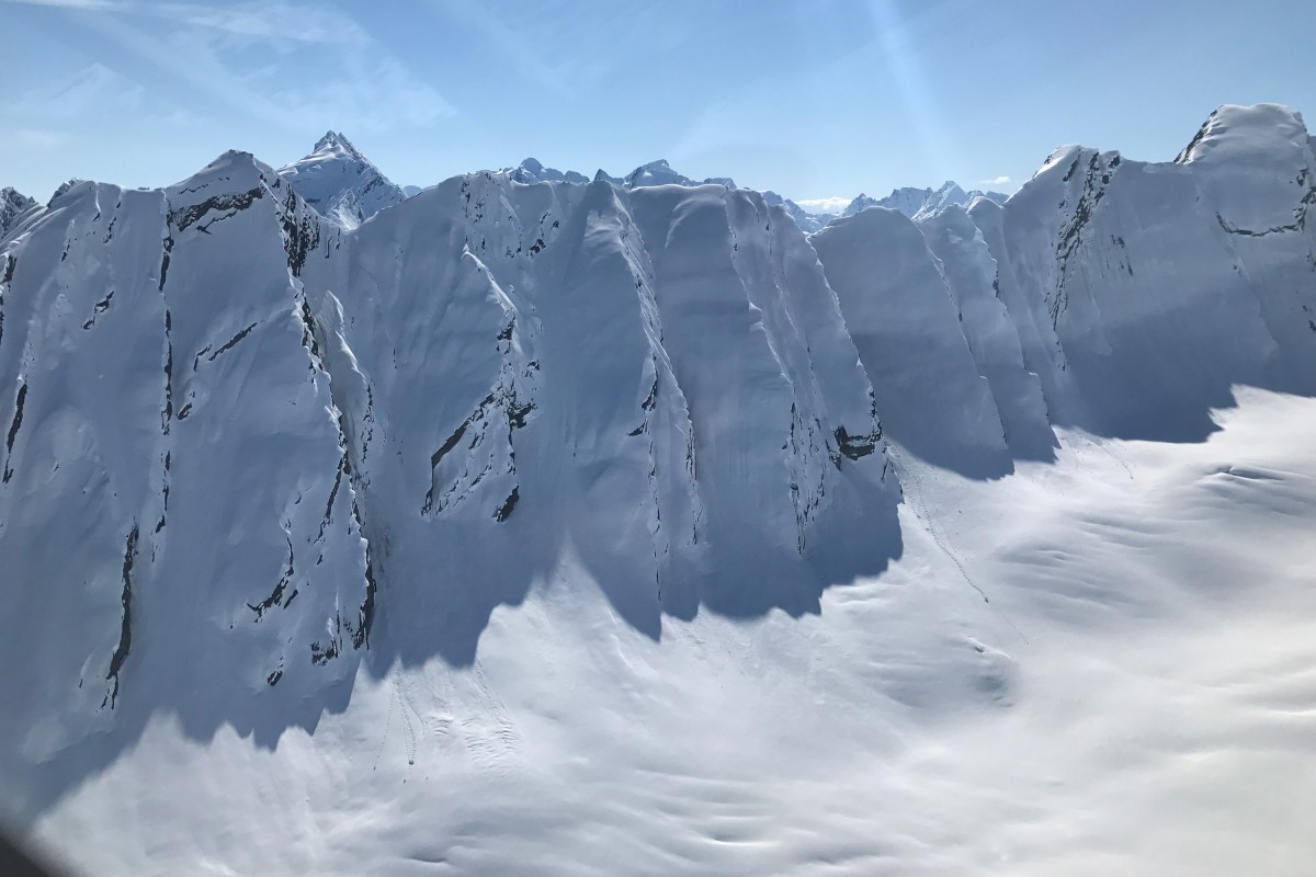 Looking at the Goat Zone in the Chugach Mountains outside of Valdez.