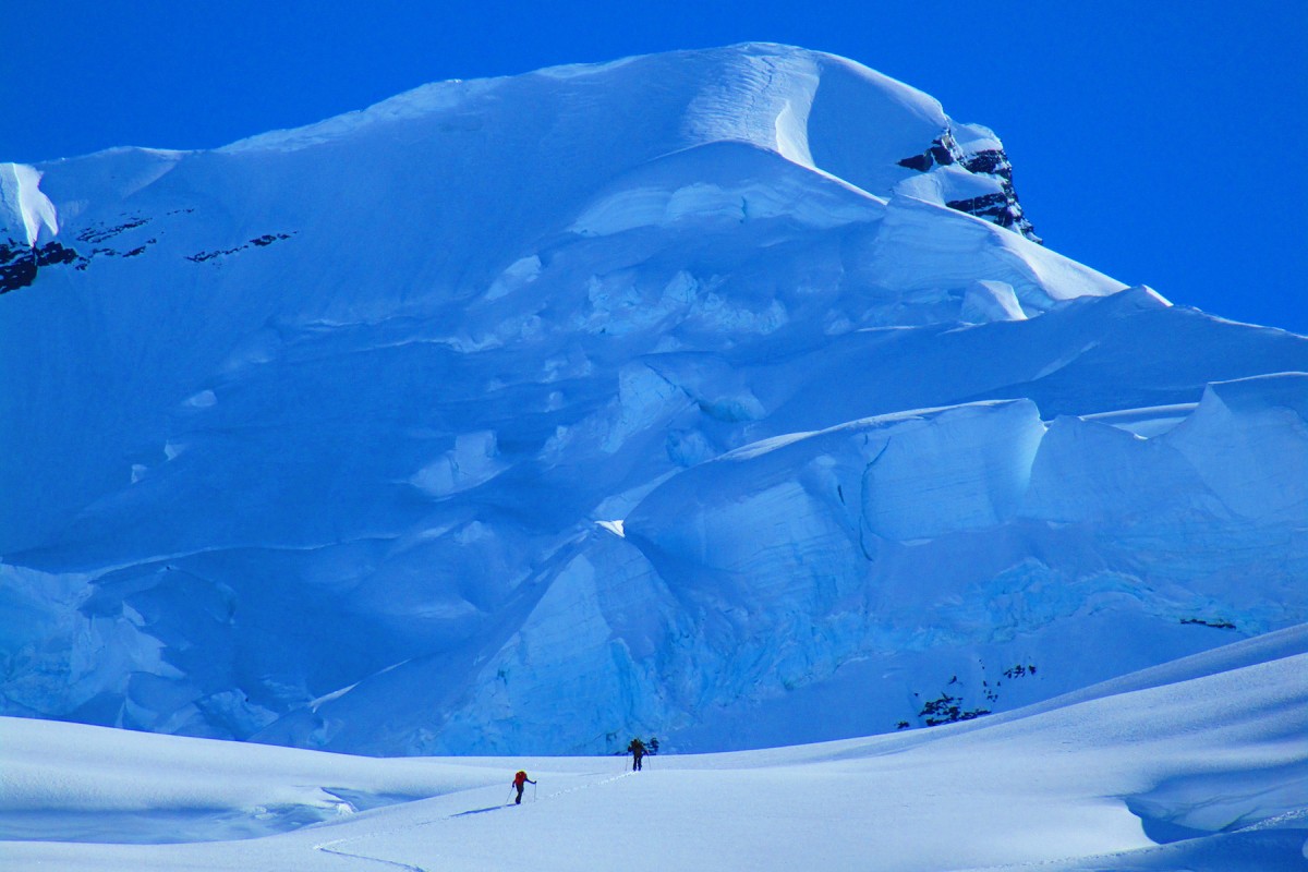 Out at Here He Comes a Valdez, glacier ski camp in the Chugach Mountains